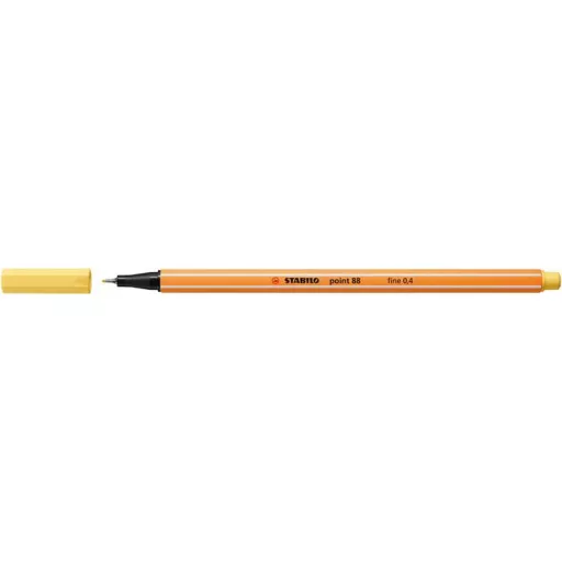 Tűfilc, 0,4 mm, STABILO "Point 88", világossárga