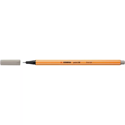 Tűfilc, 0,4 mm, STABILO "Point 88", melegszürke