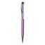 Golyóstoll, világoslila, felül világoslila SWAROVSKI® kristállyal töltve, 14 cm, ART CRYSTELLA®