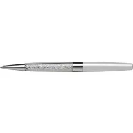   Golyóstoll, krémfehér, alul fehér SWAROVSKI® kristállyal töltve, 14cm, ART CRYSTELLA®