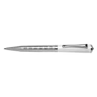   Golyóstoll, fehér-ezüst "Rialto", fehér SWAROVSKI® kristállyal, 14cm, ART CRYSTELLA®