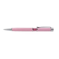   Golyóstoll, Crystals from SWAROVSKI®, rózsaszín, középen pink kristályokkal töltve, ART CRYSTELLA®, 14cm