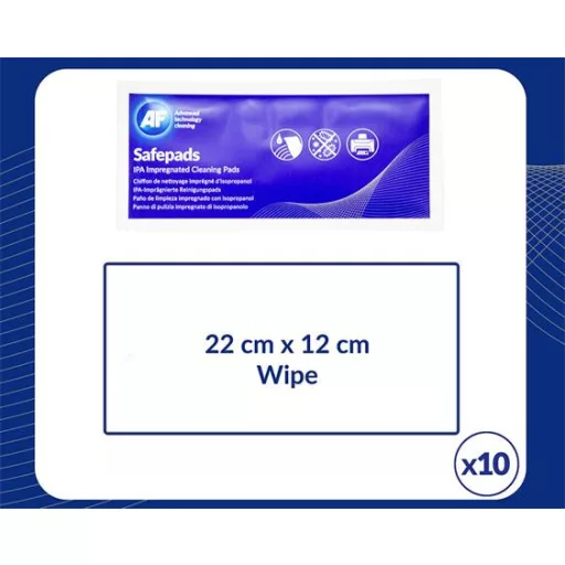 Tisztítókendő, izopropil alkohollal, nagy méretű, 100 db, AF "Safepads"