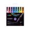 Dekormarker készlet, 0,9-1,3 mm, UNI "Posca PC-3ML", 8 különböző csillogó szín