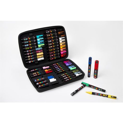 Dekormarker-készlet, táskában, UNI "Posca", 40 darabos