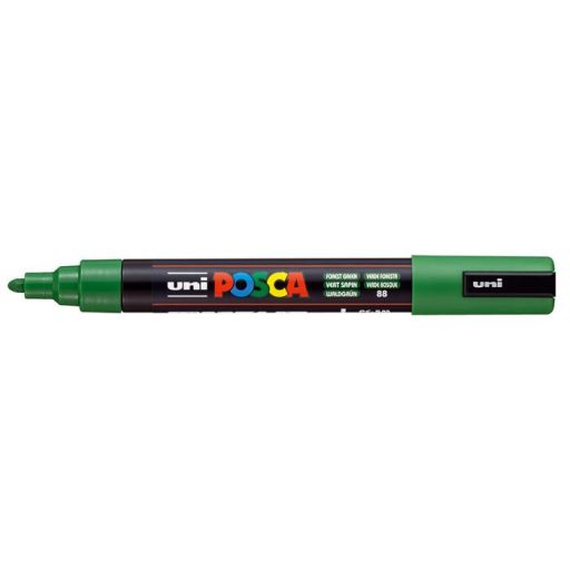 Dekormarker, 1,8-2,5 mm, UNI "Posca PC-5M", erdőzöld