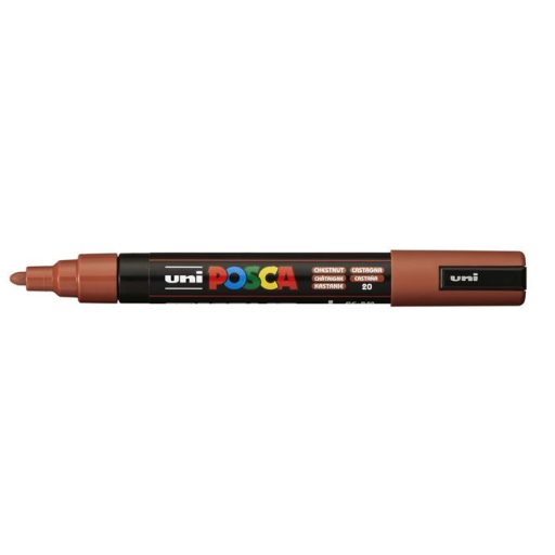 Dekormarker, 1,8-2,5 mm, UNI "Posca PC-5M", gesztenyebarna