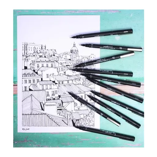 Rajzmarker, 1 mm, UNI PIN, fekete