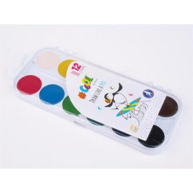 Vízfesték, 12 szín, 24 mm, COOL BY VICTORIA