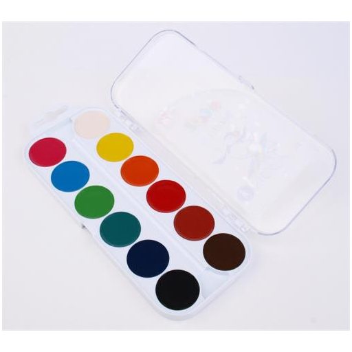 Vízfesték, 12 szín, 24 mm, COOL BY VICTORIA