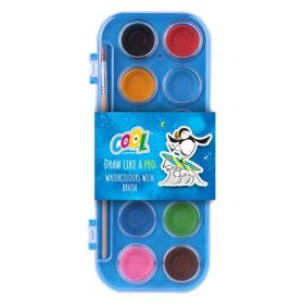 Vízfesték, 12 szín, 28 mm, COOL BY VICTORIA