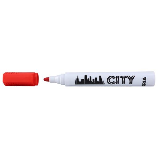 Táblamarker készlet, 1-3 mm, kúpos, VICTORIA VISUAL "City", 4 különböző szín