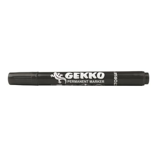 Alkoholos marker, 1-3 mm, kúpos, VICTORIA OFFICE, "Gekko", fekete