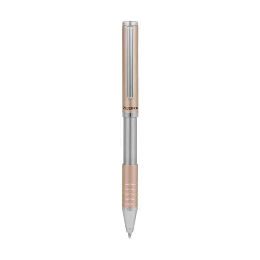 Golyóstoll, 0,24 mm, teleszkópos, rose gold színű tolltest, ZEBRA "SL-F1", kék