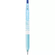   Zseléstoll, 0,33 mm, nyomógombos, csíkos test, ZEBRA "Sarasa Clip Pastel", pasztellkék