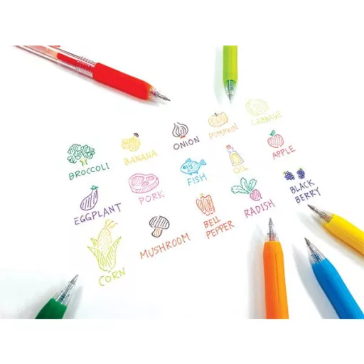 Zseléstoll, 0,33 mm, nyomógombos, ZEBRA "Sarasa Clip", narancs