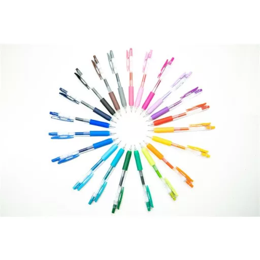 Zseléstoll, 0,33 mm, nyomógombos, ZEBRA "Sarasa Clip", narancs