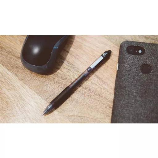 Golyóstoll, 0,27 mm, nyomógombos, ZEBRA "Z-Grip", fekete