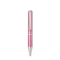   Golyóstoll, 0,24 mm, teleszkópos, metálpink tolltest, ZEBRA "SL-F1", kék