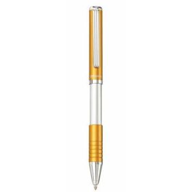   Golyóstoll, 0,24 mm, teleszkópos, arany színű tolltest, ZEBRA "SL-F1", kék