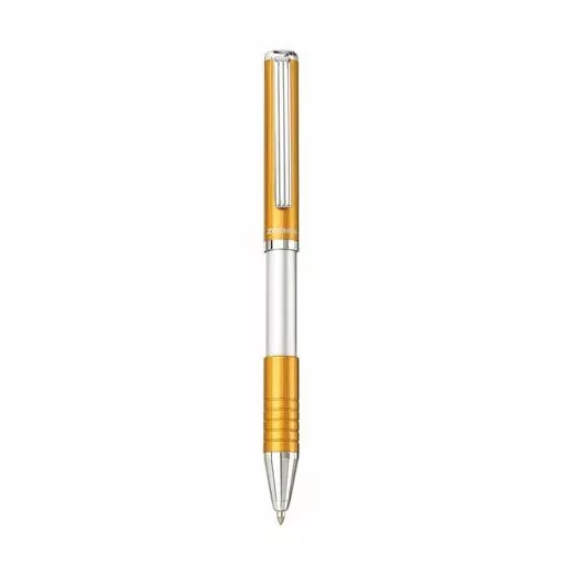 Golyóstoll, 0,24 mm, teleszkópos, arany színű tolltest, ZEBRA "SL-F1", kék