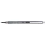   Golyóstoll, 0,24 mm, nyomógombos, ezüst tolltest, ZEBRA "F-301 A", kék