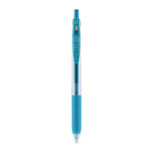 Zseléstoll, 0,33 mm, nyomógombos, ZEBRA "Sarasa Clip", kékeszöld