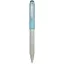 Golyóstoll, 0,24 mm, teleszkópos, rozsdamentes acél, világoskék tolltest, ZEBRA "Telescopic Metal Stylus", kék