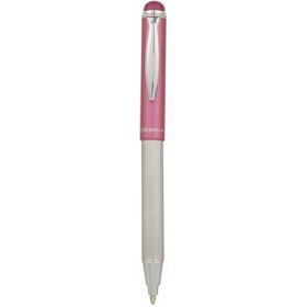   Golyóstoll, 0,24 mm, teleszkópos, rozsdamentes acél, pink tolltest, ZEBRA "Telescopic Metal Stylus", kék