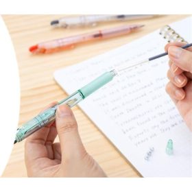   Golyóstoll, 0,24 mm, nyomógombos, ZEBRA "Jimnie Biotube", kék