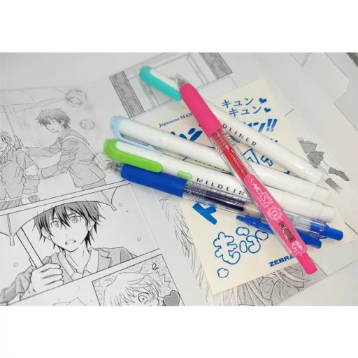 Írószer készlet, ZEBRA "Manga Set, One Umbrella", 5 darabos