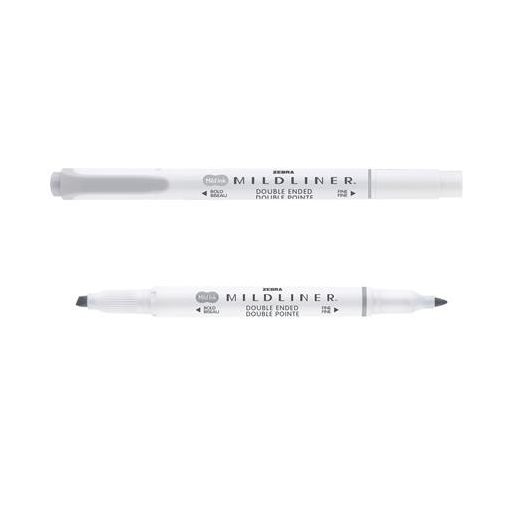 Szövegkiemelő, 1,0/3,5 mm, kétvégű ZEBRA "Mildliner Cool & Refined" szürke