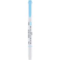   Szövegkiemelő, 1,0/3,5 mm, kétvégű, ZEBRA "Mildliner Fluorescent", kék