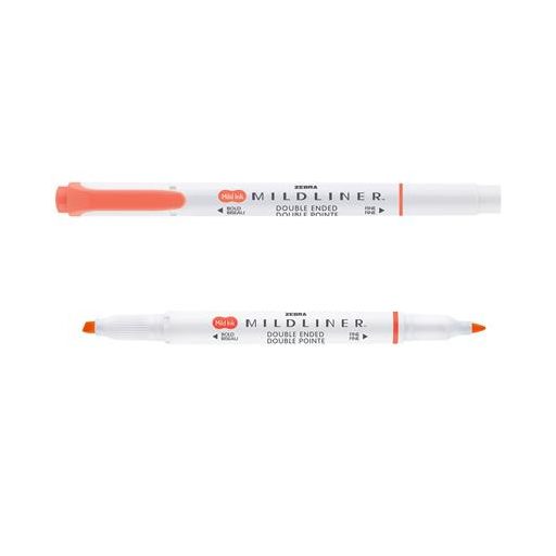 Szövegkiemelő, 1,0/3,5 mm, kétvégű ZEBRA "Mildliner Cool & Refined" piros