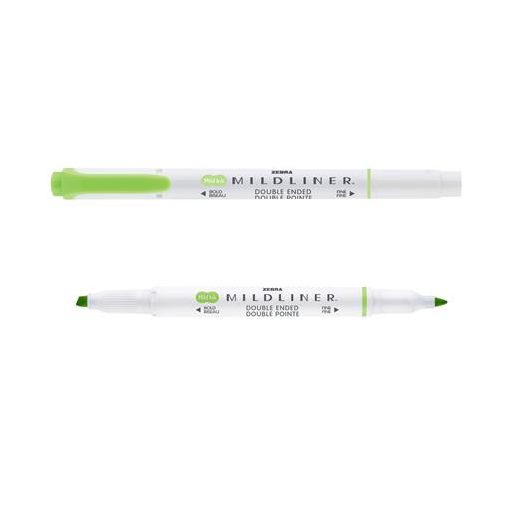 Szövegkiemelő, 1,0/3,5 mm, kétvégű ZEBRA "Mildliner Cool & Refined" zöld