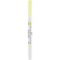   Szövegkiemelő, 1,0/3,5 mm, kétvégű, ZEBRA "Mildliner Fluorescent", sárga