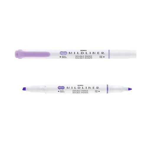 Szövegkiemelő, 1,0/3,5 mm, kétvégű ZEBRA "Mildliner Cool & Refined" lila
