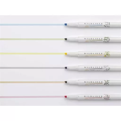 Szövegkiemelő készlet, 1,4/4 mm, kétvégű, ZEBRA "Mildliner Scented Fragrance", 6 különböző szín