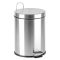 Pedálos szemetes, rozsdamentes acél, kivehető műanyag vödörrel, 5 liter