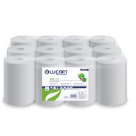   Kéztörlő, tekercses, 2 rétegű, LUCART, "Eco CF 14", fehér