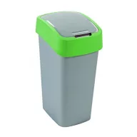   Billenős szelektív hulladékgyűjtő, műanyag, 45 l, CURVER, zöld/szürke
