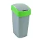 Billenős szelektív hulladékgyűjtő, műanyag, 45 l, CURVER, zöld/szürke
