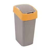   Billenős szelektív hulladékgyűjtő, műanyag, 45 l, CURVER, sárga/szürke