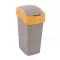 Billenős szelektív hulladékgyűjtő, műanyag, 45 l, CURVER, sárga/szürke