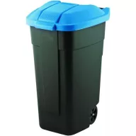 Görgős szemetes, műanyag, 110l, CURVER, kék/fekete