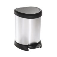 Pedálos szemetes, fémhatású, 5 l, CURVER
