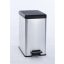 Pedálos szemetes, 25 l, CURVER "Slim Bin", fekete-ezüst