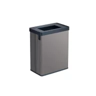  Szelektív hulladékgyűjtő, fedél nélküli, 54 liter, CURVER "Verto Recycle", szürke/fekete
