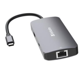   USB elosztó-HUB, USB-C PD/1xHDMI/1xRJ45/2xUSB-A 3.2 Gen1, VERBATIM
