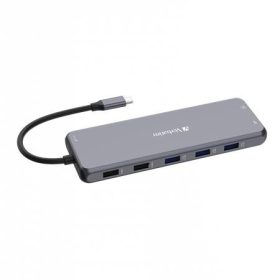   USB elosztó-HUB, 2xUSB-C PD/2xHDMI/DP/6xUSB-A/RJ45/audio, VERBATIM